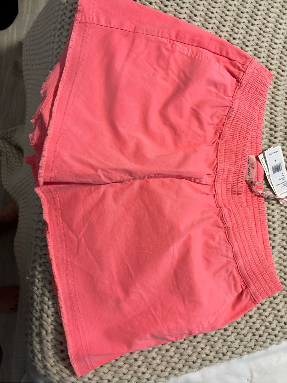 Lilly Pulitzer Coral Pink Smocked-Waist Athletic Shorts